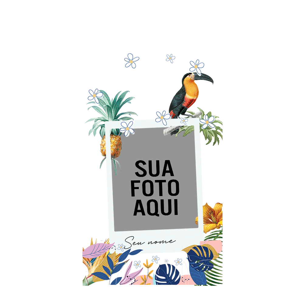 Capinha Sua Foto - Polaroid Tropical