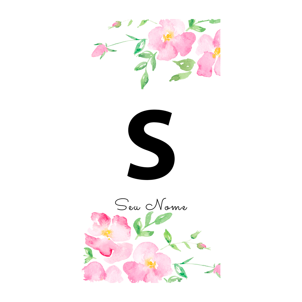Capinha Floral - inicial e nome - 1