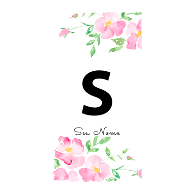 Capinha Floral - inicial e nome - 1