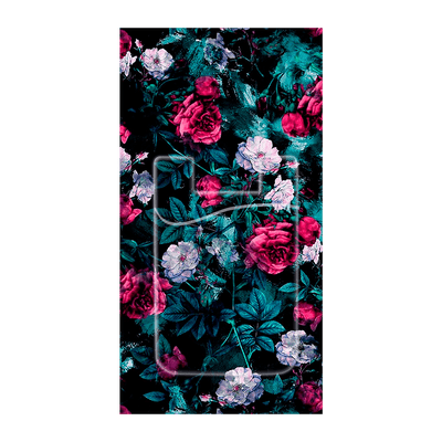 Capinha FullPrint com Porta Cartão - Floral Retro 5