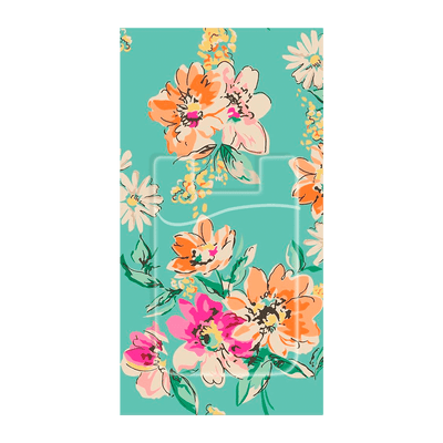 Capinha FullPrint com Porta Cartão - Floral Retro 1