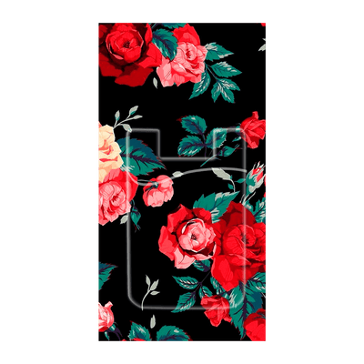 Capinha FullPrint com Porta Cartão - Rose Black 1