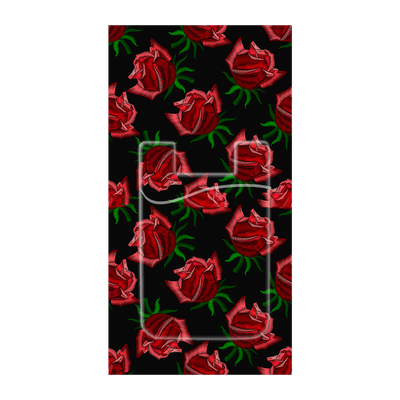 Capinha FullPrint com Porta Cartão - Rose Black 2